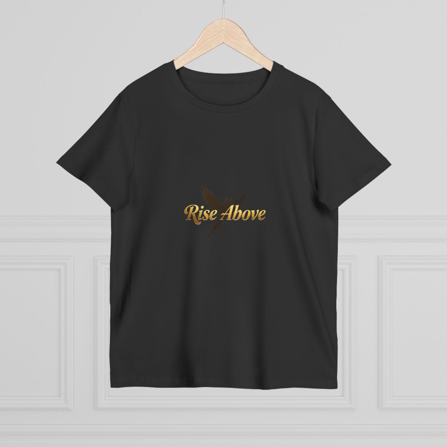 Rise Above Women's Maple Tee - Inspirational Graphic T-Shirt for Empowerment