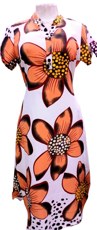 Vibrant Floral Comfort Dress / bubble Dress