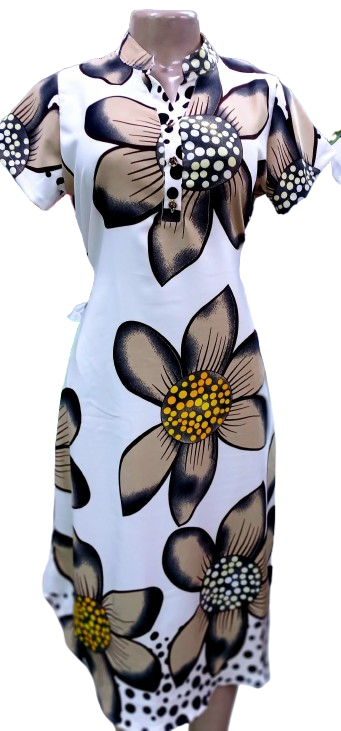 Vibrant Floral Comfort Dress / bubble Dress